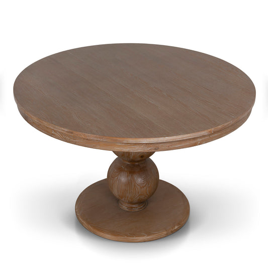 120cm Round Elm Dining Table | Natural | Myka Home