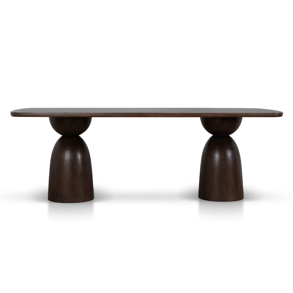 2.2m Elm Dining Table | Walnut | Myka Home - View 2