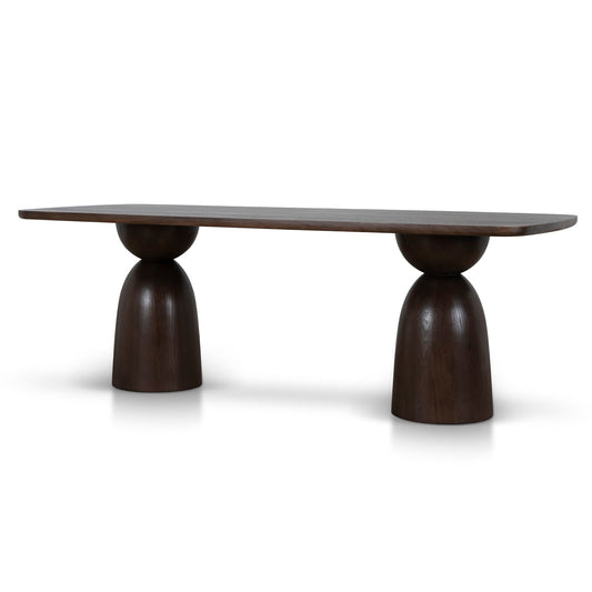 2.2m Elm Dining Table | Walnut | Myka Home