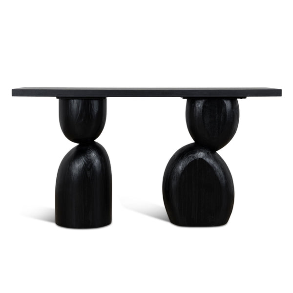 160cm Elm Console Table | Full Black | Myka Home - View 2