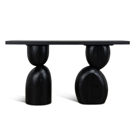 160cm Elm Console Table | Full Black | Myka Home