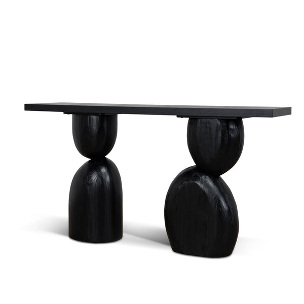 160cm Elm Console Table | Full Black | Myka Home