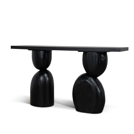 160cm Elm Console Table | Full Black | Myka Home