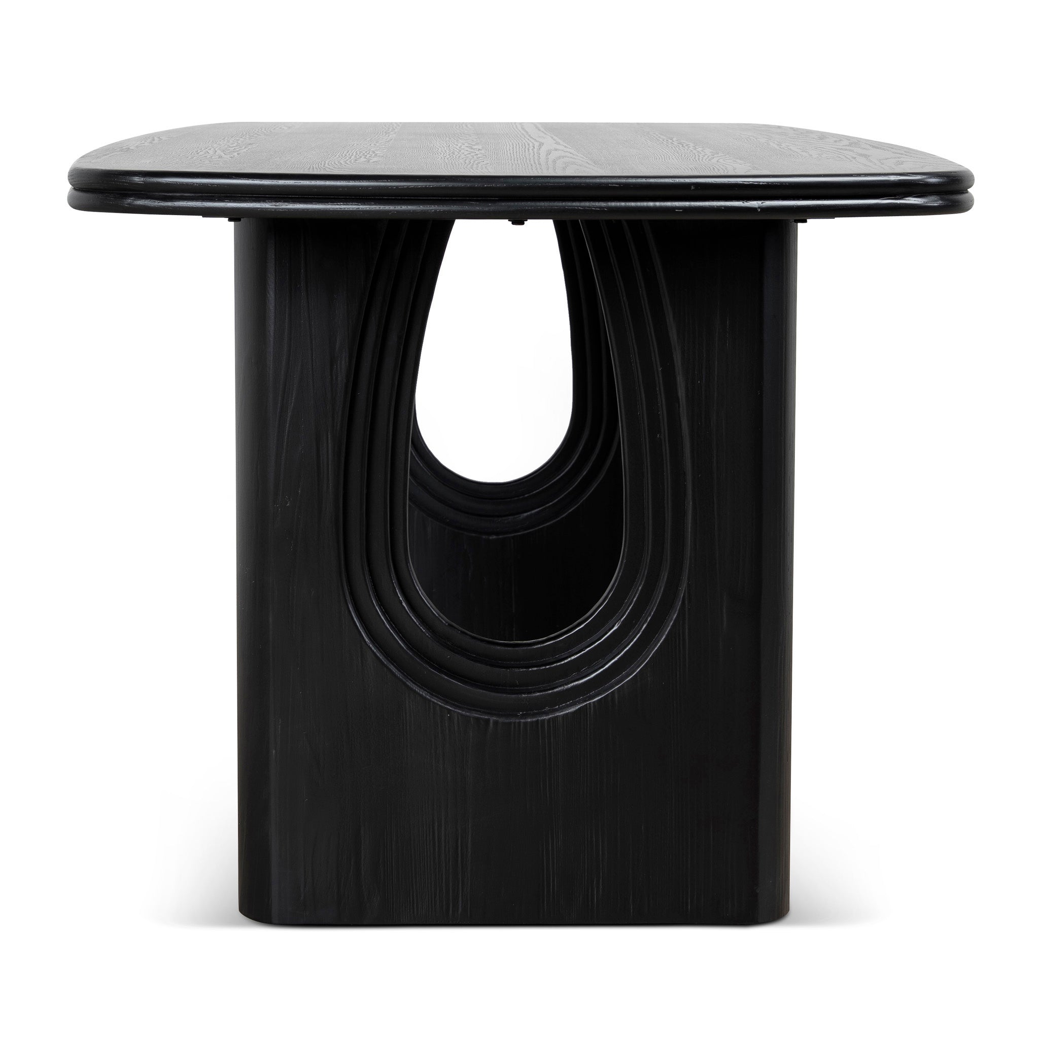1.8M Elm Dining Table | Full Black | Myka Home