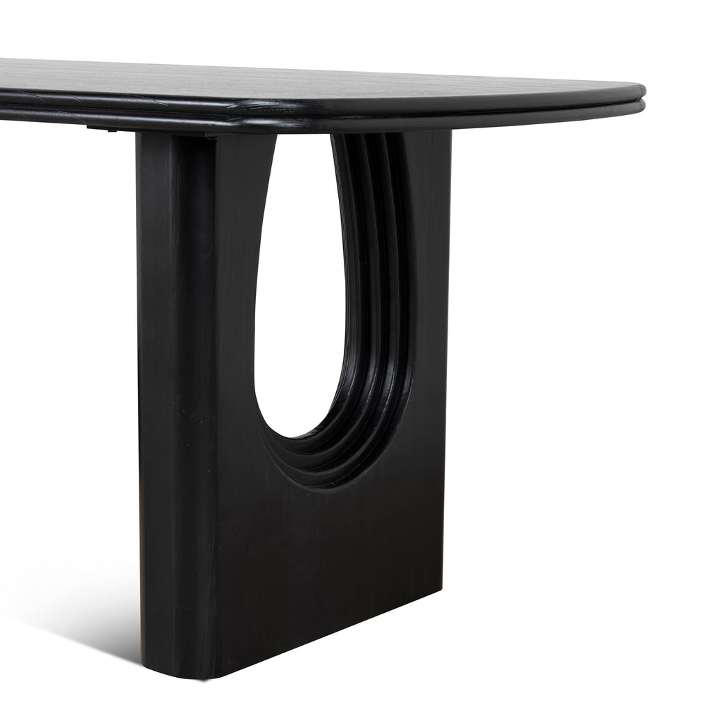 1.8M Elm Dining Table | Full Black | Myka Home