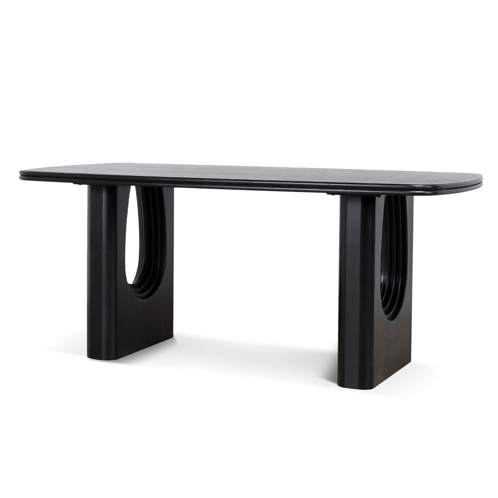 1.8M Elm Dining Table | Full Black | Myka Home