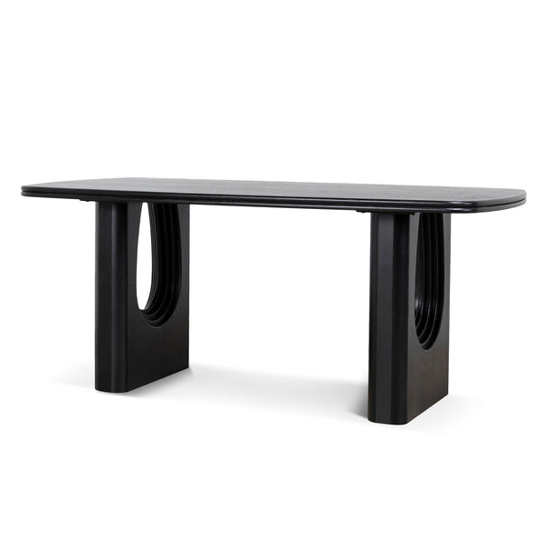 1.8M Elm Dining Table | Full Black | Myka Home