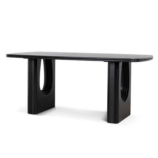 1.8M Elm Dining Table | Full Black | Myka Home