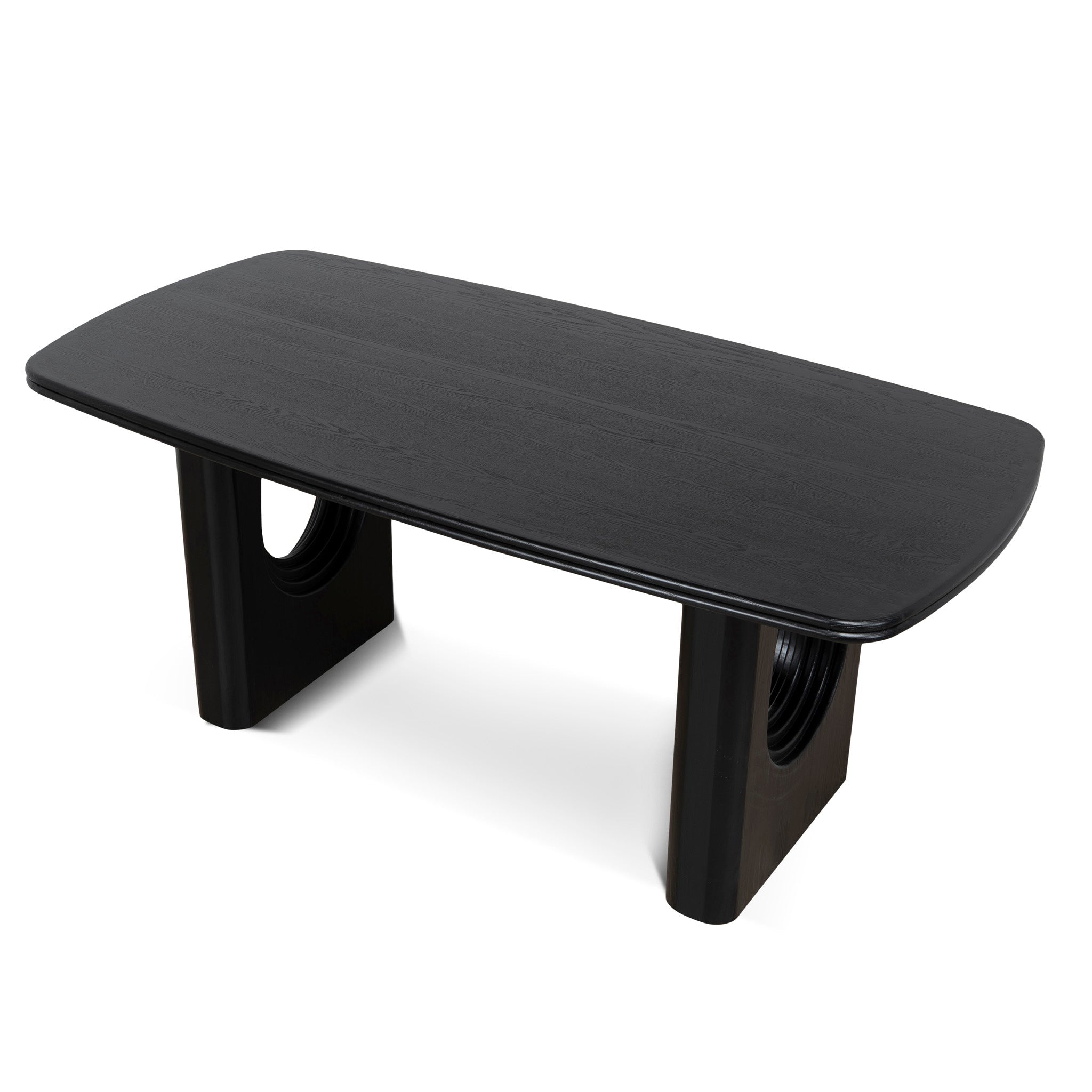 1.8M Elm Dining Table | Full Black | Myka Home
