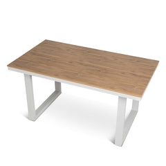160cm Sand White Outdoor Dining Table | Natural | Myka Home
