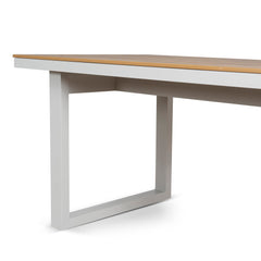 160cm Sand White Outdoor Dining Table | Natural | Myka Home