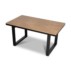 160cm Black Outdoor Dining Table | Natural | Myka Home