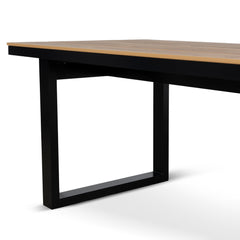 2.3m Black Outdoor Dining Table | Natural | Myka Home