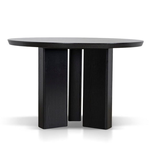 120cm Round Dining Table | Full Black | Myka Home