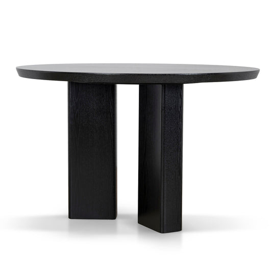 120cm Round Dining Table | Full Black | Myka Home