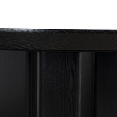 120cm Round Dining Table | Full Black | Myka Home
