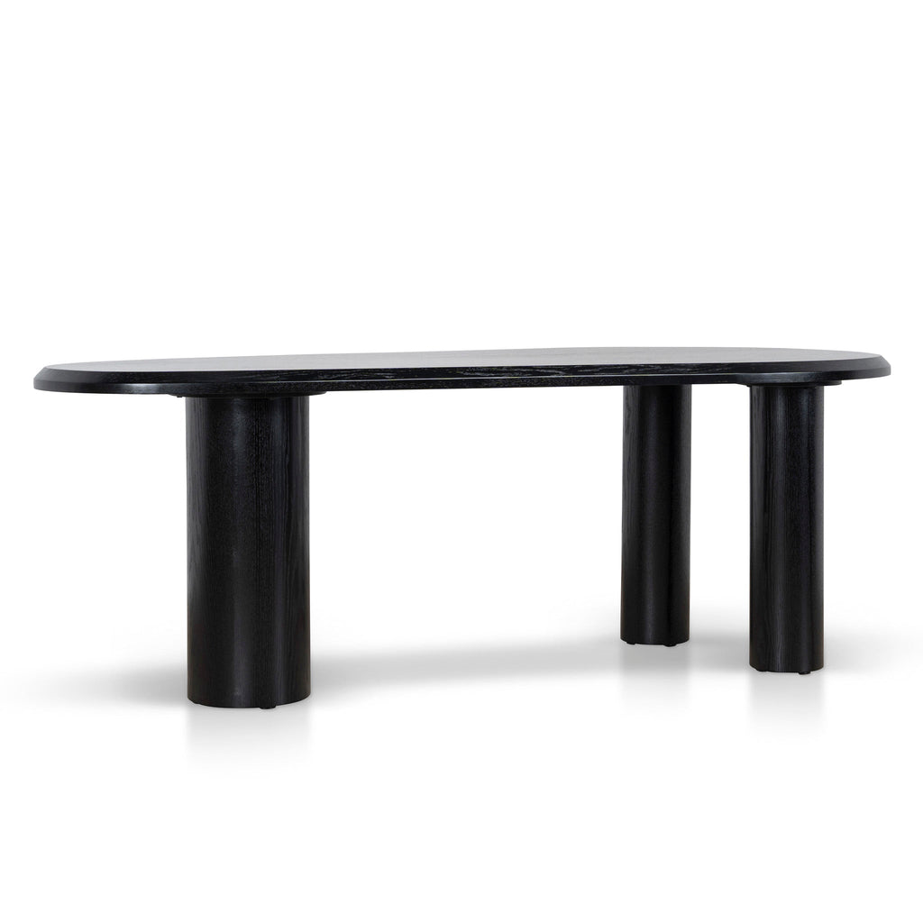 2.1m Oval Dining Table | Full Black | Myka Home