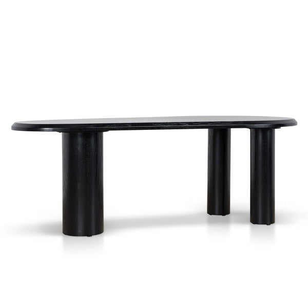 2.1m Oval Dining Table | Full Black | Myka Home