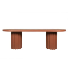 240cm Concrete Dining Table | Terracotta | Myka Home