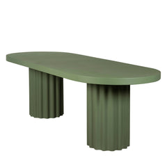 240cm Concrete Dining Table | Green | Myka Home