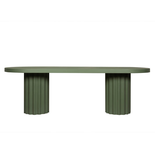 240cm Concrete Dining Table | Green | Myka Home