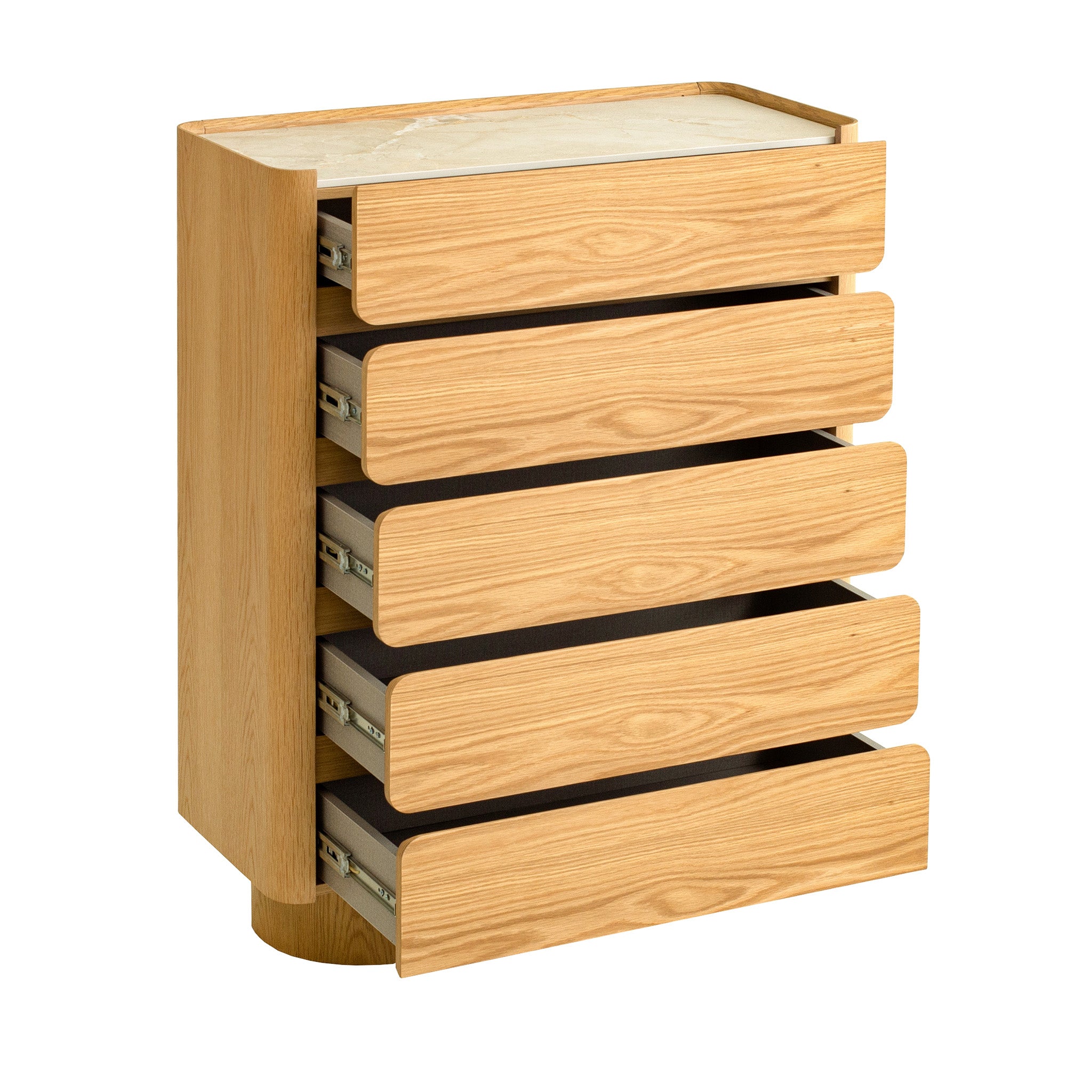 Stone Top Tallboy Drawer | Natural | Myka Home