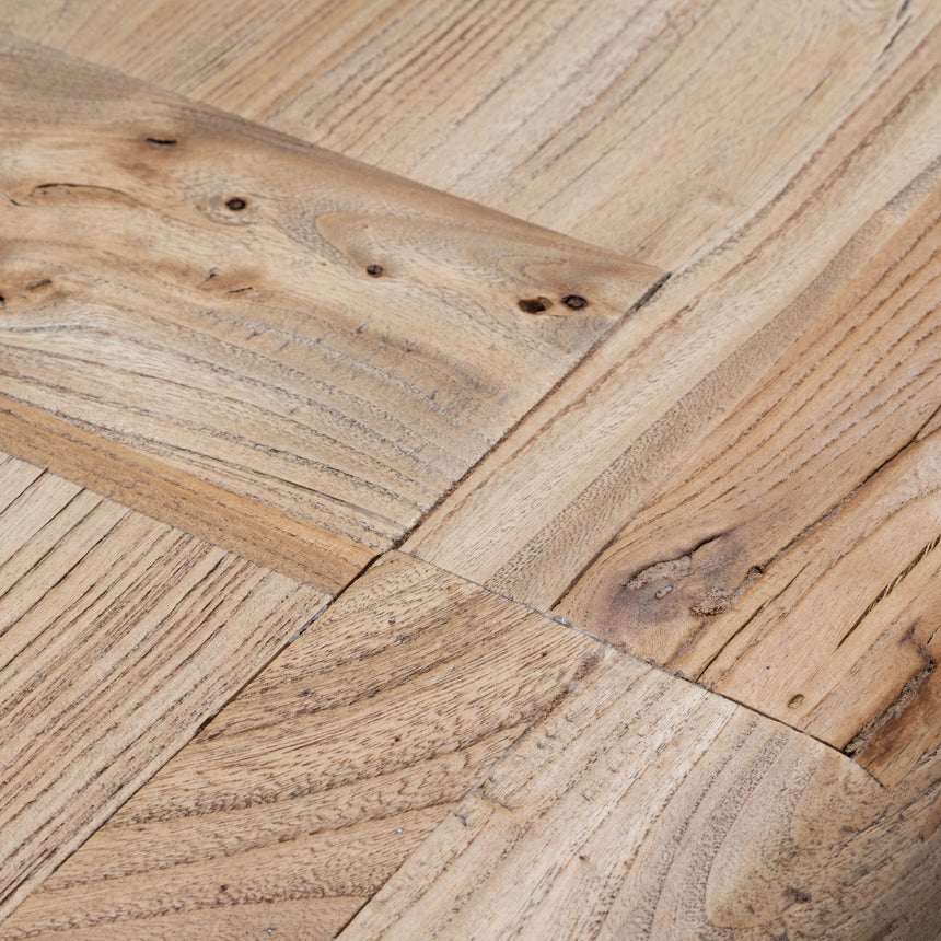 Elm Wood 2.4m Dining Table - Rustic Natural - View 9