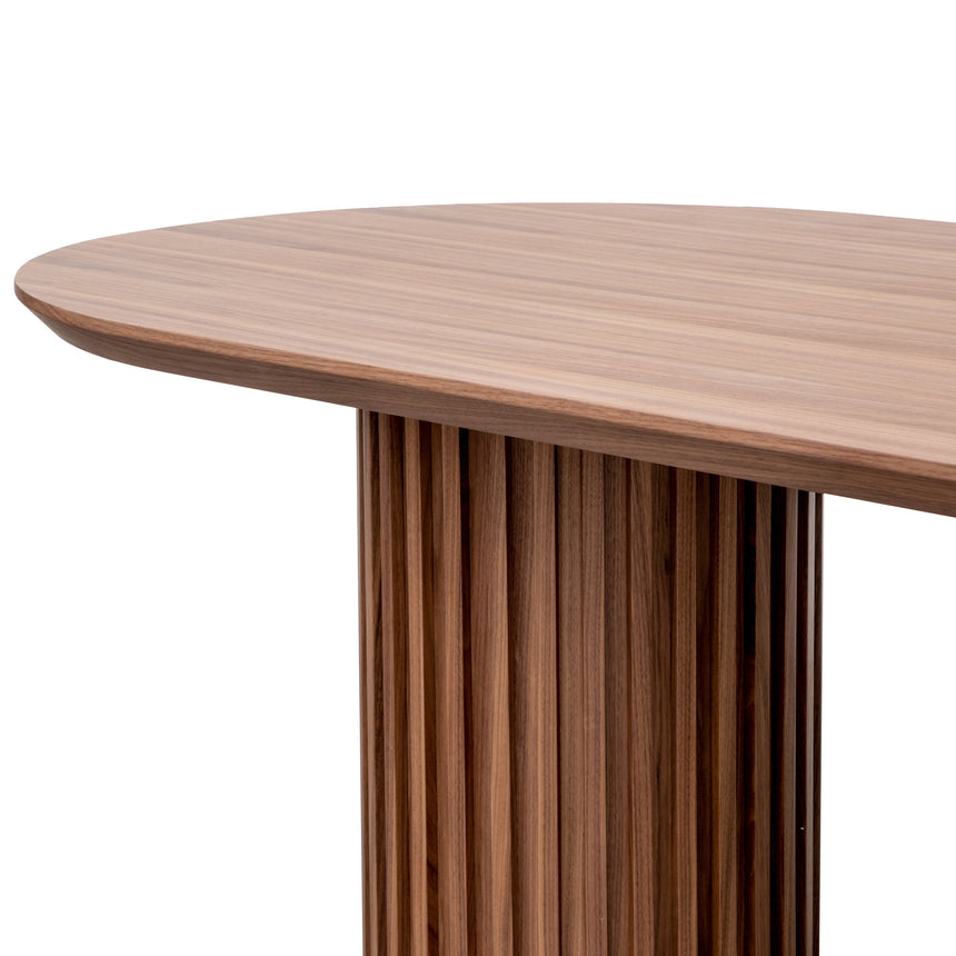2.5m Wooden Dining Table - Walnut - View 3
