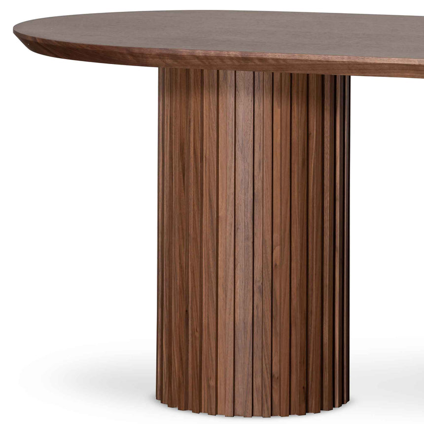 2.5m Wooden Dining Table - Walnut - View 10