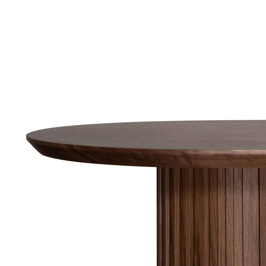 2.5m Wooden Dining Table - Walnut - View 9