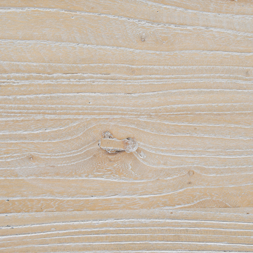 198cm Dining Table - Rustic White Washed - View 15