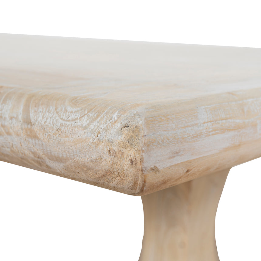198cm Dining Table - Rustic White Washed - View 11