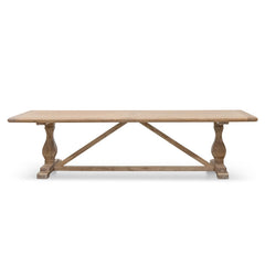 Ex Display - CDT514 Dining Table 3m - Rustic Natural - 120cm (W)
