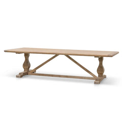 Ex Display - CDT514 Dining Table 3m - Rustic Natural - 120cm (W)