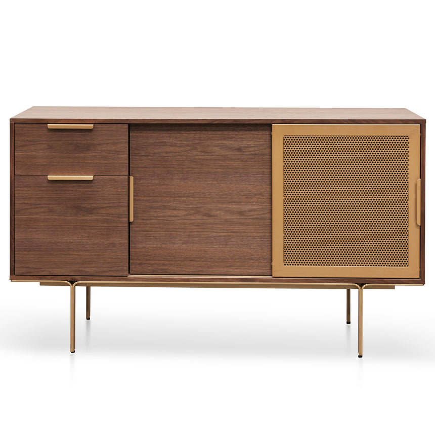 1.45m Walnut Buffet Unit - Brass - View 2