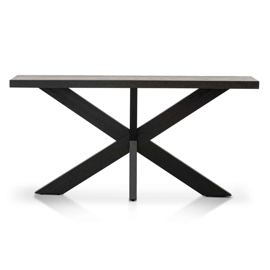 1.6m Console Table - Textured Espresso Black - View 2