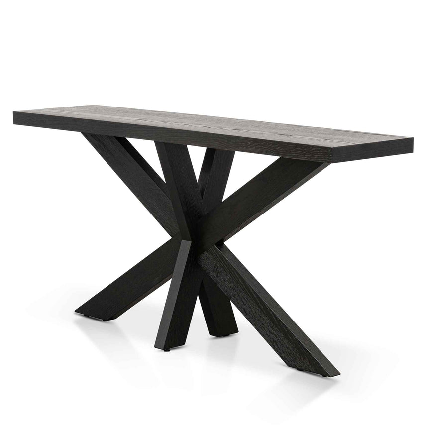 1.6m Console Table - Textured Espresso Black - View 3