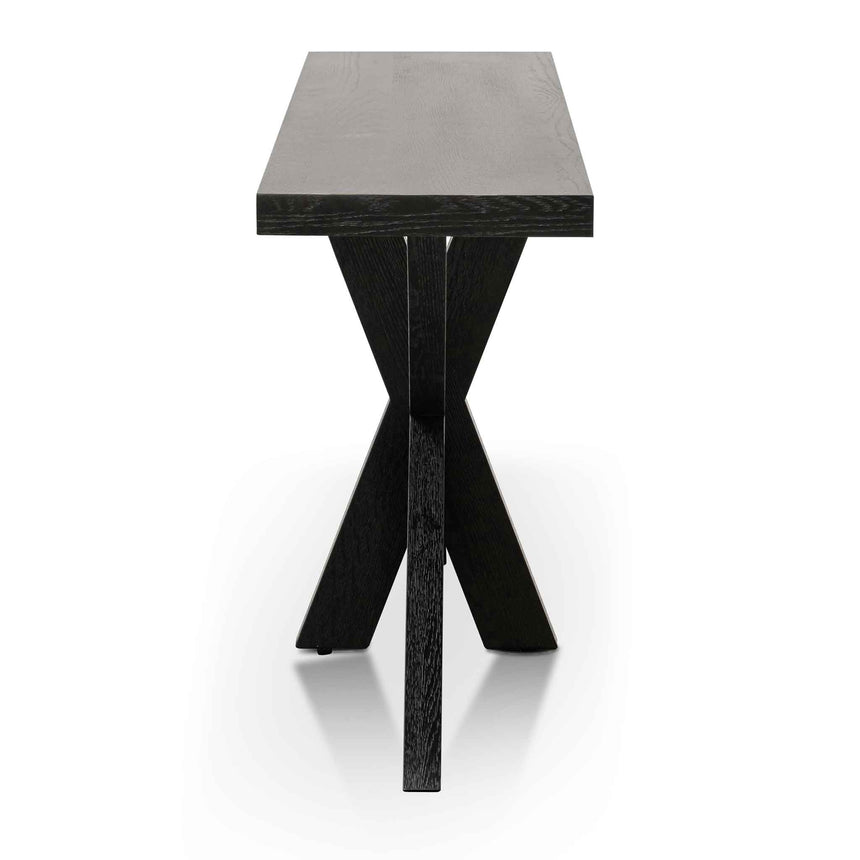 1.6m Console Table - Textured Espresso Black - View 4