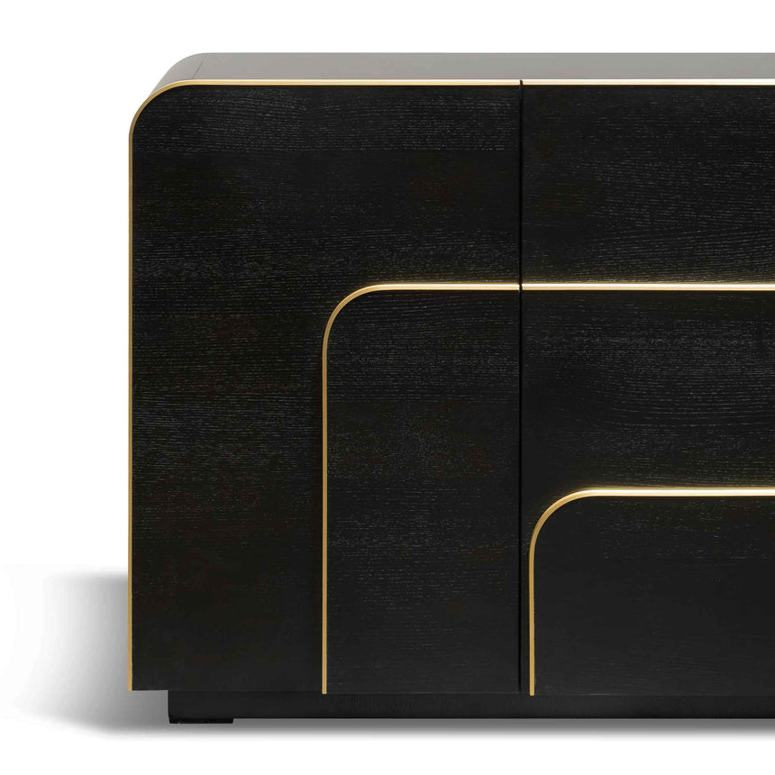 2m Buffet Unit - Textured Espresso Black - View 4
