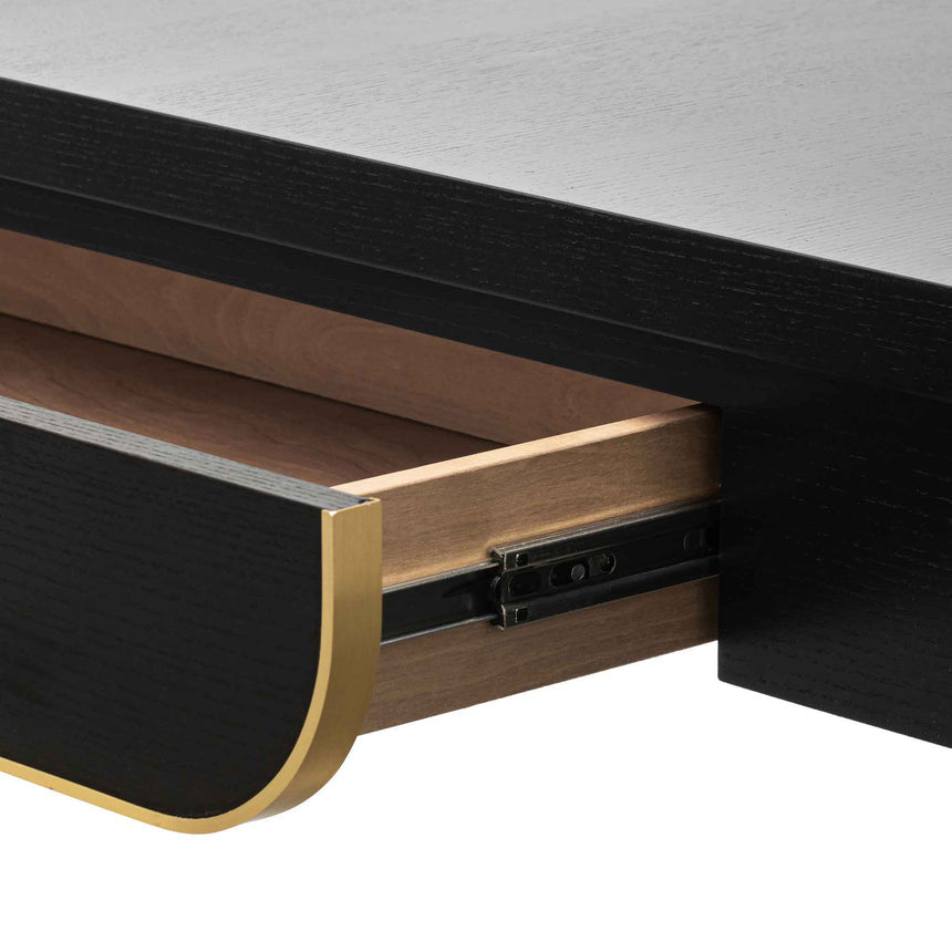 1.4m Console Table - Textured Espresso Black - View 5