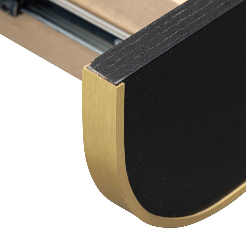 1.4m Console Table - Textured Espresso Black - View 6