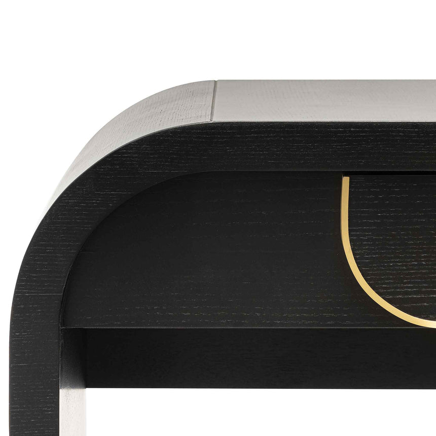 1.4m Console Table - Textured Espresso Black - View 10