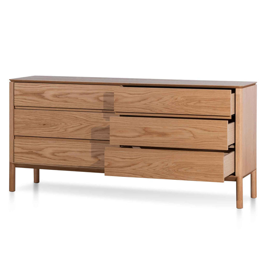 6 Drawers Wooden Chest - Natural - View 4