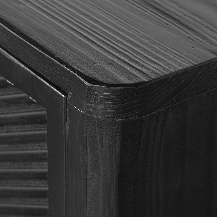 1.7m Wooden Buffet Unit - Full Black - View 15