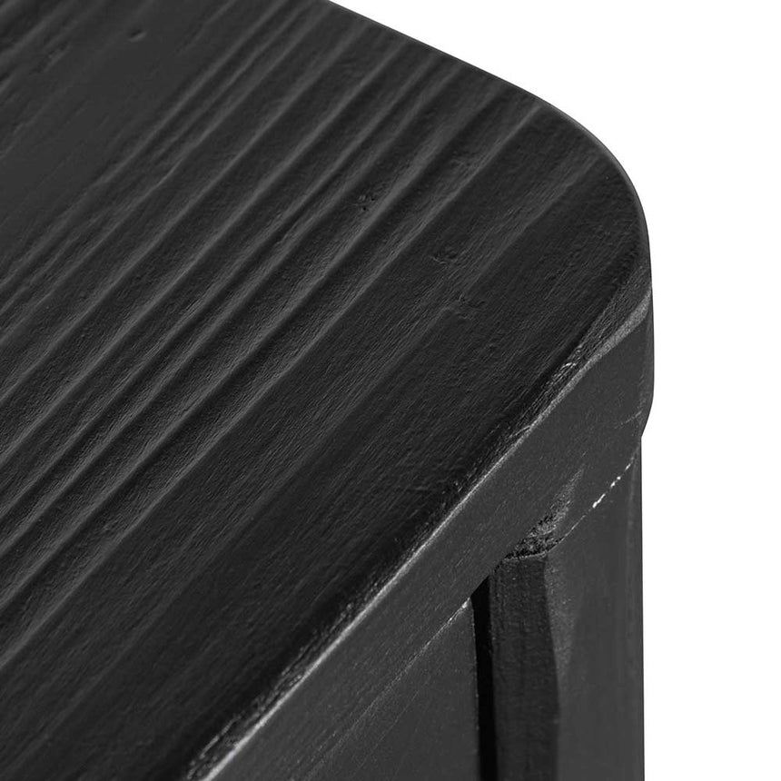 1.7m Wooden Buffet Unit - Full Black - View 8