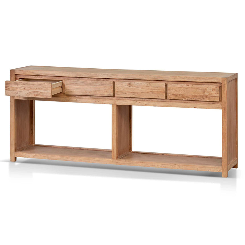 Reclaimed 1.8m Console Table - Natural - View 2