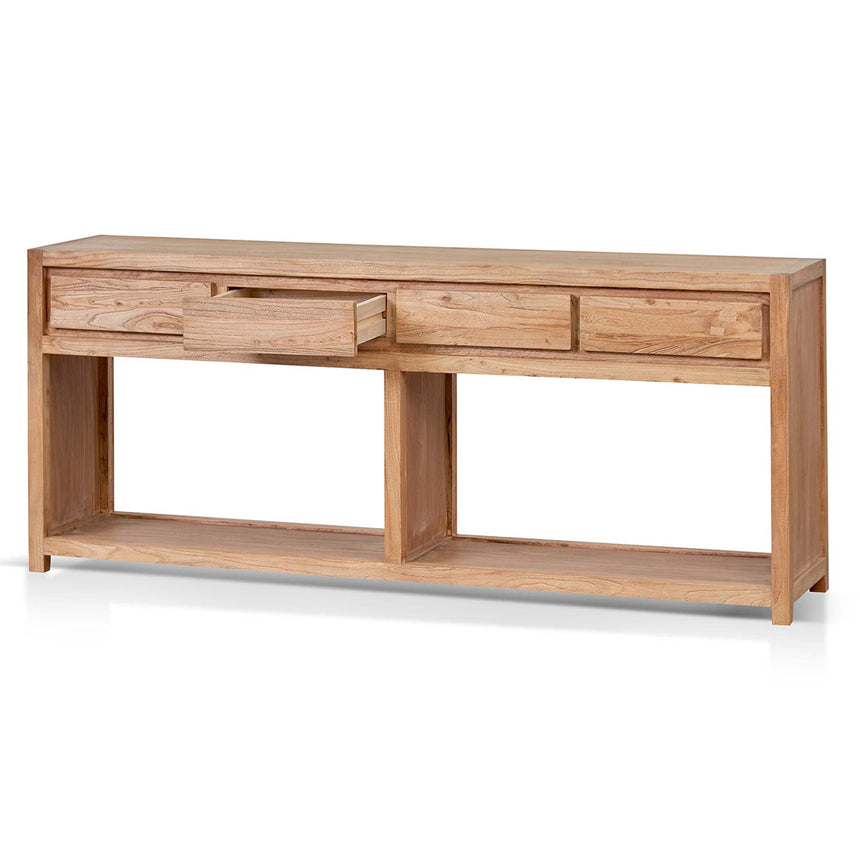 Reclaimed 1.8m Console Table - Natural - View 3