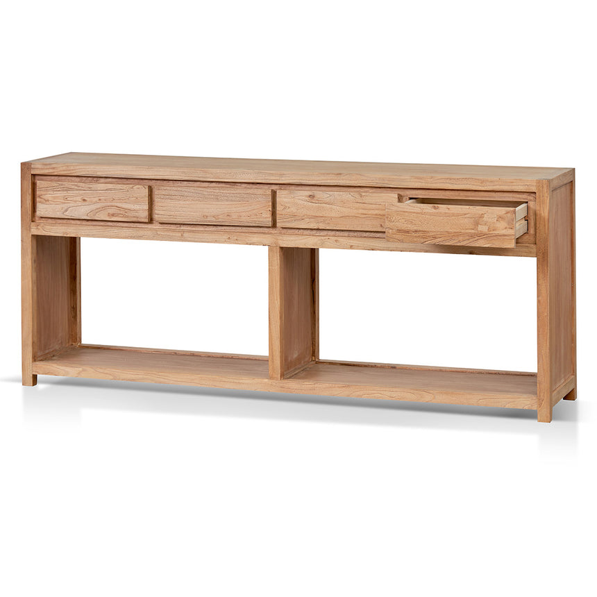 Reclaimed 1.8m Console Table - Natural - View 5