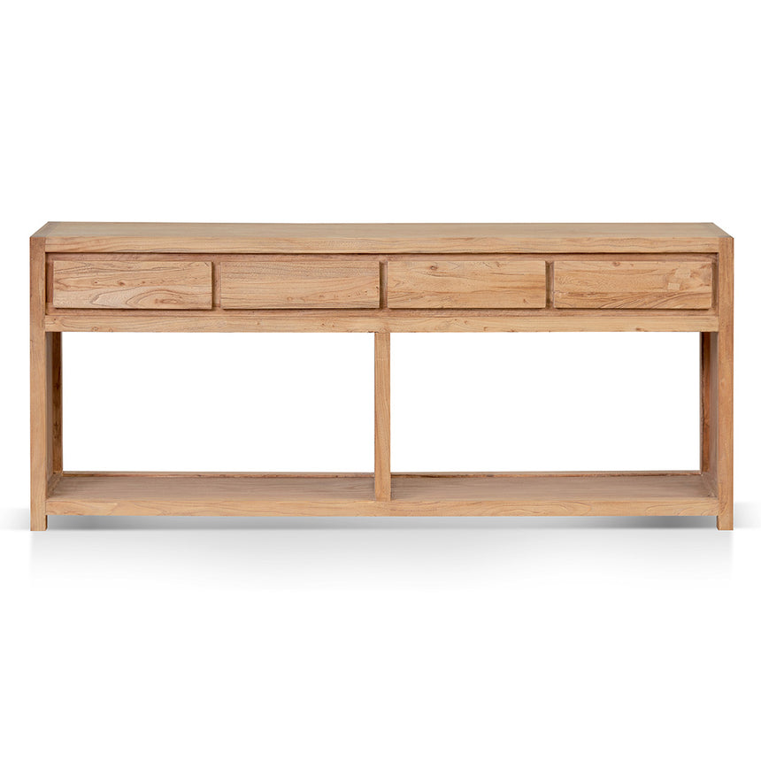 Reclaimed 1.8m Console Table - Natural - View 6