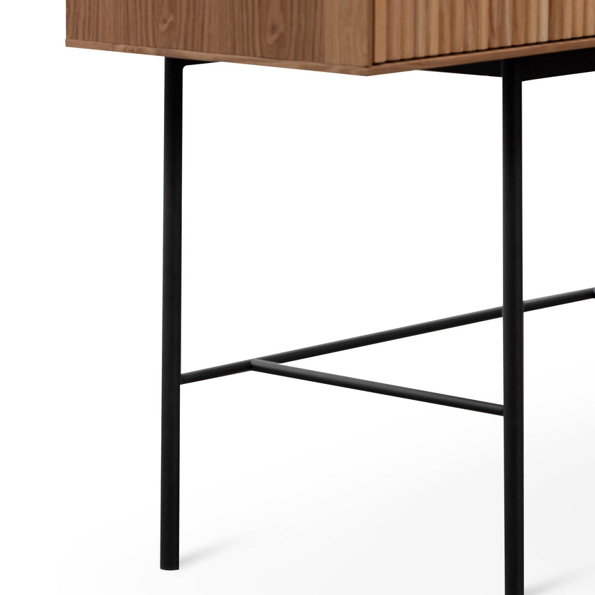 120cm Console Table - Natural with Black Legs - View 6